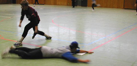 Sliding-Action am Homeplate